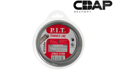 Леска для триммеров P.I.T. 3,0мм х 15м, метал.сердеч.) блистер (ATML01-ST30M) (100 шт. в коробке)