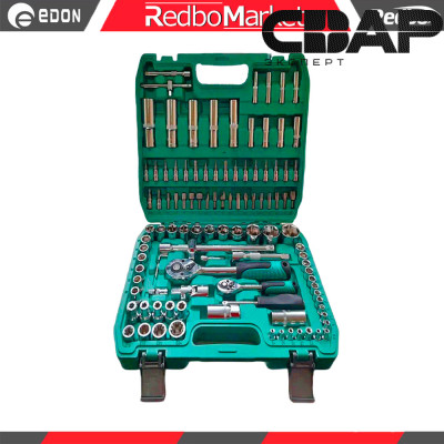Набор инструмента Edon MTB-108 ½ дюйма и ¼ дюйма - 108 предметов