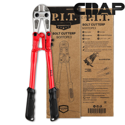 Болторез P.I.T. ADVANCE HBOC01-0350 (длина 360мм, диаметр прутка 5мм, мягкие рукоятки, 0.92 кг)