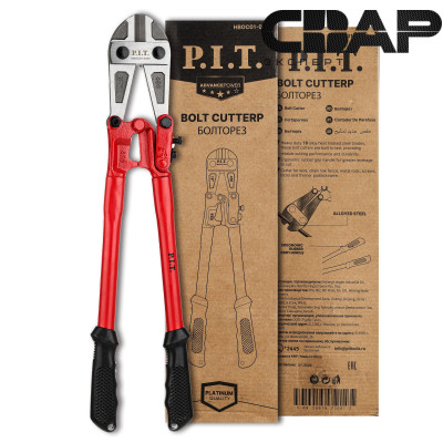Болторез P.I.T. ADVANCE HBOC01-0450 (длина 460мм, диаметр прутка 6мм, мягкие рукоятки, 1.44 кг)
