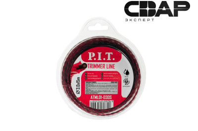 Леска для триммеров двухцветная P.I.T. 15 м x 3,0 мм, блистер (ATML01-D30S)