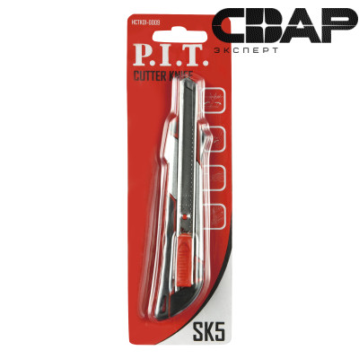 Нож строительный P.I.T. 9x90 мм, 12 сегментов(HCTK01-0009)