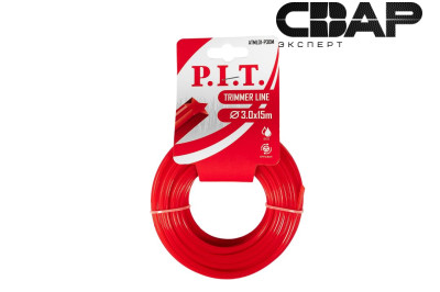 Леска для триммеров звезда P.I.T. 15 м x 3,0 мм, картон (ATML01-P30M)