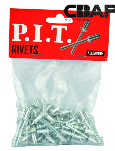 Заклепки алюминиевые P.I.T. 2.4x6 мм, 100 шт в уп.(HHDR03-0624)