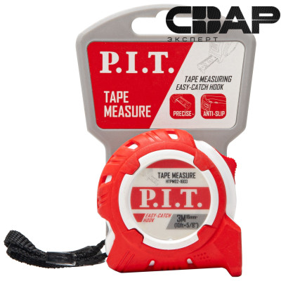 Рулетка с фиксатором P.I.T. 3 м x 16 мм, ABS+TPR(HTPM02-1603)