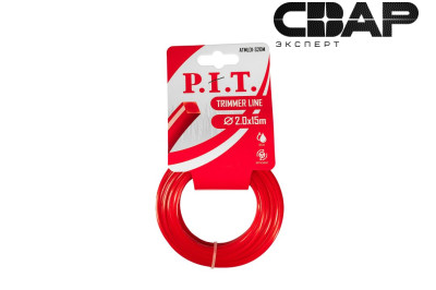 Леска для триммеров квадрат P.I.T. 15 м x 2,0 мм, картон (ATML01-S20M)