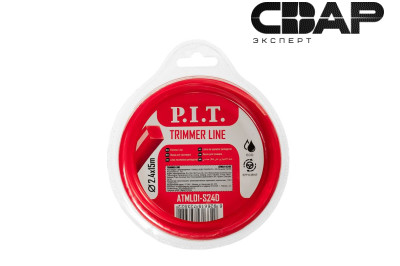 Леска для триммеров квадрат P.I.T. 15 м x 2,4 мм, блистер (ATML01-S24D)