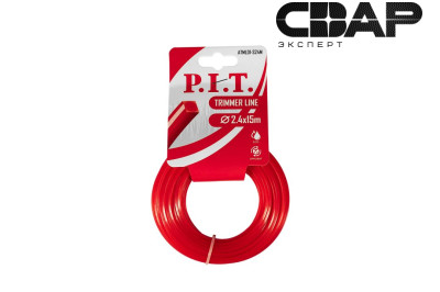 Леска для триммеров квадрат P.I.T. 15 м x 2,4 мм, картон (ATML01-S24M)