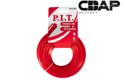 Леска для триммеров квадрат P.I.T. 15 м x 3,0 мм, картон (ATML01-S30M)