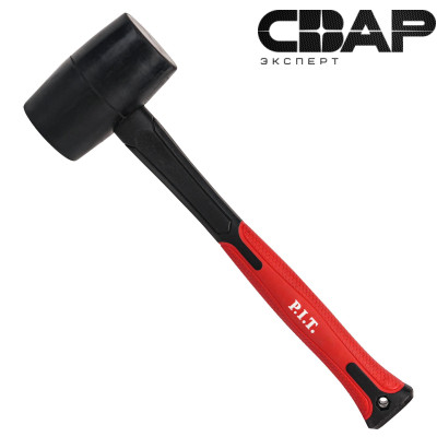 Киянка резиновая с фиберглассовой рукояткой P.I.T. HHAF03-R024 (680 г, черная, двухкомп. рукоятка)