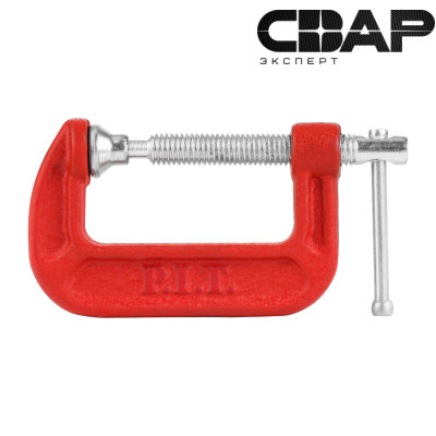 Струбцина винтовая P.I.T. CONTROL HCLG01-0050 (тип G, 50х25 мм, 2500 Н, сталь/чугун, 0,2 кг.)