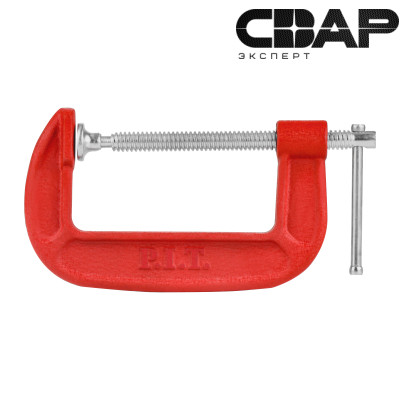 Струбцина винтовая P.I.T. CONTROL HCLG01-0100 (тип G, 100х55 мм, 5000 Н, сталь/чугун, 0,57кг.)