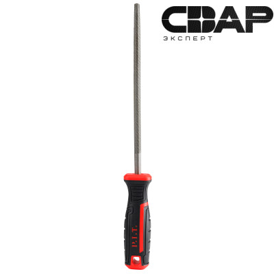 Напильник круглый P.I.T. HROF01-0200 (№2, 300/200мм, перекрестная насечка, двухкомп. рукоятка)