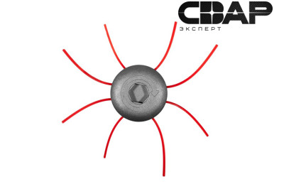 Головка-шпуля для триммеров P.I.T. тип &quot;паук&quot;, 4 уса лески по 28см, Ø3,0мм (ATML02-TH04)