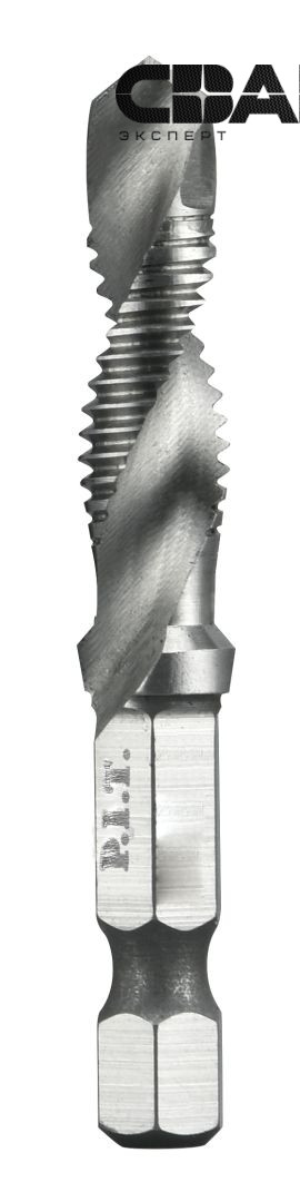 Сверло-метчик по металлу P.I.T. M3x0,5мм, Ø2,5 мм, длина 52 мм, хв. HEX 1/4&quot;(6,35мм) (AMED04-M3)