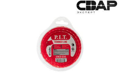 Леска для триммеров P.I.T.15 м х 2,4 мм, крученый, блистер (ATML01-D24D) (100 шт. в коробке)